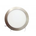 Pannello rotondo led 18w acciaio satinato nickel slim faretto incasso Downlight