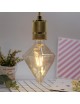 Lampadina filamento led attacco grande E27 4W diamante ambra lampada decorativa vintage luce calda