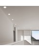 Portafaretto quadrato in gesso a scomparsa da incasso controsoffitti lampade led