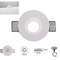 Portafaretto tondo in gesso scomparsa da incasso controsoffitti lampade led gu10