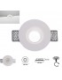 Portafaretto tondo in gesso scomparsa da incasso controsoffitti lampade led gu10