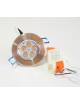 Faro faretto led da incasso alluminio 5w ip20 orientabile rotondo luce naturale 4500k