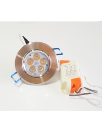 Faro faretto led da incasso alluminio 5w ip20 orientabile rotondo luce naturale 4500k
