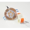 Faro faretto led da incasso alluminio 5w ip20 orientabile rotondo luce naturale calda