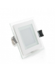 Pannello led quadrato slim vetro 6w faretto incasso completo driver Downlight