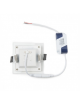 Pannello led quadrato slim vetro 6w faretto incasso completo driver Downlight