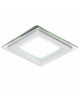 Pannello led quadrato slim vetro 6w faretto incasso completo driver Downlight