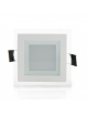 Pannello led quadrato slim vetro 6w faretto incasso completo driver Downlight