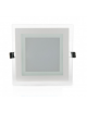 Pannello led quadrato slim vetro 6w faretto incasso completo driver Downlight