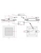 Pannello led quadrato slim vetro 6w faretto incasso completo driver Downlight