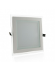 Pannello led quadrato slim vetro 6w faretto incasso completo driver Downlight