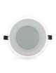 Pannello led 24w tondo slim vetro faretto incasso completo driver Downlight