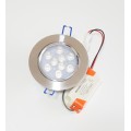 Faro faretto led da incasso alluminio 9w ip20 orientabile rotondo luce naturale 4000k