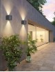 Applique parete 12w IP55 curvo grigio luce led regolabile 6500k 3000k UP & DOWN