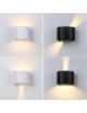 Applique parete 12w IP55 curvo grigio luce led regolabile 6500k 3000k UP & DOWN