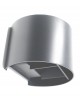 Applique parete 12w IP55 curvo grigio luce led regolabile 6500k 3000k UP & DOWN