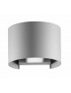 Applique parete 12w IP55 curvo grigio luce led regolabile 6500k 3000k UP & DOWN