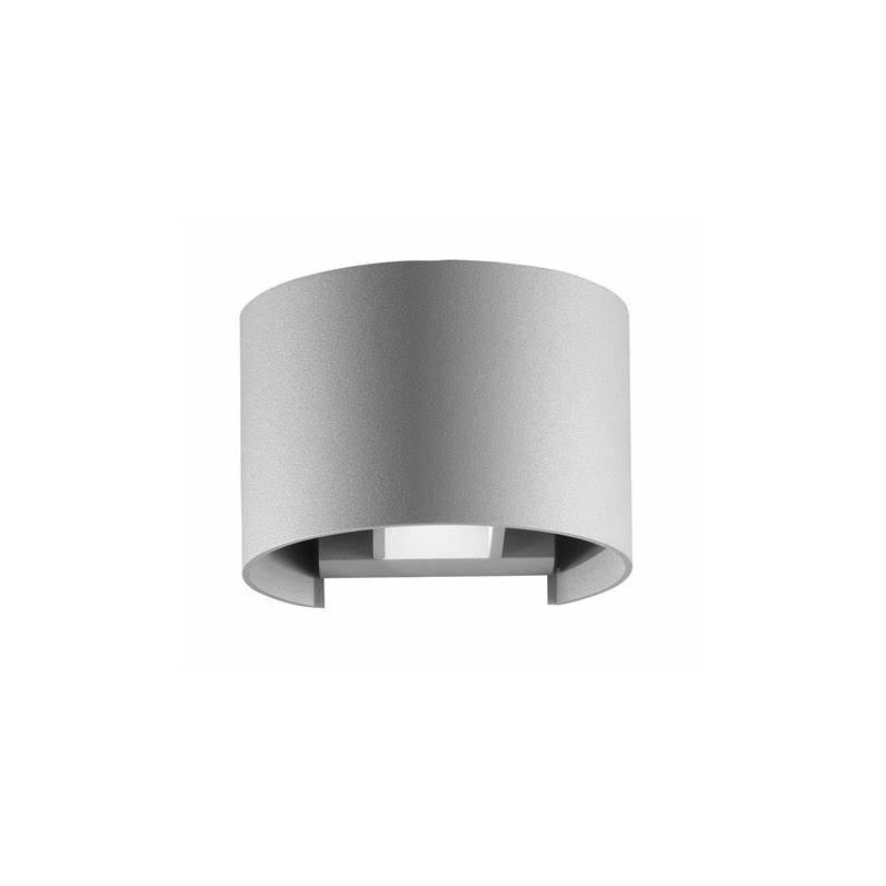 Applique parete 12w IP55 curvo grigio luce led regolabile 6500k 3000k UP & DOWN