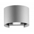 Applique parete 12w IP55 curvo grigio luce led regolabile 6500k 3000k UP & DOWN