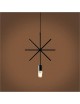 Lampadario sospeso E27 geometrico moderno nero triangolo rettangolo cerchio asterisco