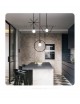 Lampadario sospeso E27 geometrico moderno nero triangolo rettangolo cerchio asterisco