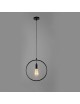 Lampadario sospeso E27 geometrico moderno nero triangolo rettangolo cerchio asterisco