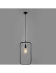 Lampadario sospeso E27 geometrico moderno nero triangolo rettangolo cerchio asterisco