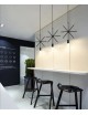 Lampadario sospeso E27 geometrico moderno nero triangolo rettangolo cerchio asterisco