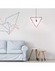 Lampadario sospeso E27 geometrico moderno nero triangolo rettangolo cerchio asterisco
