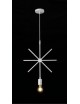 Lampadario sospeso E27 geometrico moderno nero triangolo rettangolo cerchio asterisco