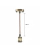 Porta lampada E27 bronzo antico a sospensione pendente con cavo vintage retrò