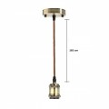 Porta lampada E27 bronzo antico a sospensione pendente con cavo vintage retrò