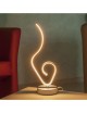 Lampada scrivania led 10w lume tavolo bianco moderno cuore onda luce comodino