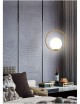 Lampadario a sospensione cerchio con sfera E27 35 cm oro argento lucido pendente moderno led minimal