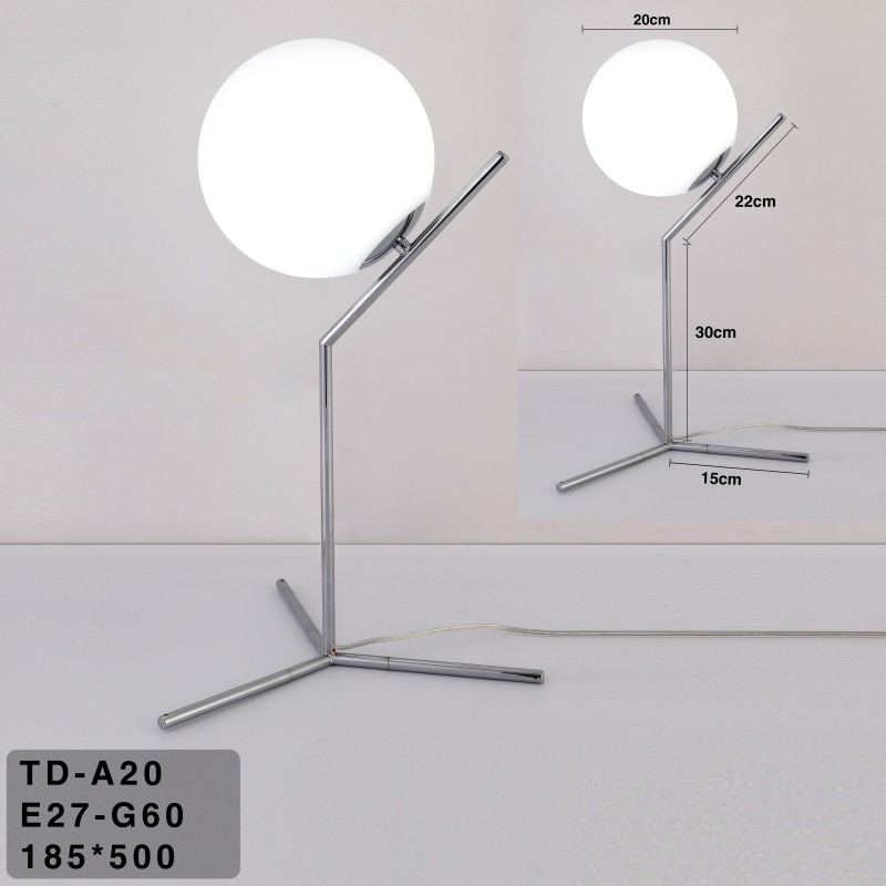 Applique parete ramo con sfera E27 oro argento lucido lampada muro moderno minimal led