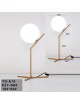 Applique parete ramo con sfera E27 oro argento lucido lampada muro moderno minimal led