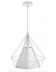 Lampadario sospensione diamante metallo E27 pendente moderno retrò nero bianco