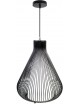 Lampadario sospensione goccia gabbia metallo E27 pendente a filamenti moderno nero bianco