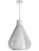 Lampadario sospensione goccia gabbia metallo E27 pendente a filamenti moderno nero bianco