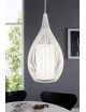 Lampadario sospensione goccia gabbia metallo E27 pendente a filamenti moderno nero bianco