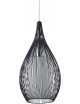 Lampadario sospensione goccia gabbia metallo E27 pendente a filamenti moderno nero bianco