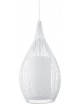 Lampadario sospensione goccia gabbia metallo E27 pendente a filamenti moderno nero bianco