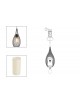 Lampadario sospensione goccia gabbia metallo E27 pendente a filamenti moderno nero bianco