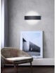 Applique parete led 8w cerchio nero lampada muro moderno interno camera salotto
