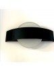 Applique parete led 8w cerchio nero lampada muro moderno interno camera salotto