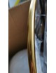 Lampadario a sospensione cerchio con sfera E27 35 cm oro argento lucido pendente moderno led minimal