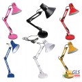 Lampada da scrivania E27 braccio snodabile luce da tavolo base morsetto incluso