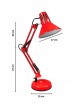 Lampada da scrivania E27 braccio snodabile luce da tavolo base morsetto incluso