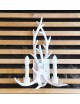 Applique da parete corna cervo in resina design country lampada muro rustico E14