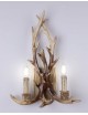 Applique da parete corna cervo in resina design country lampada muro rustico E14
